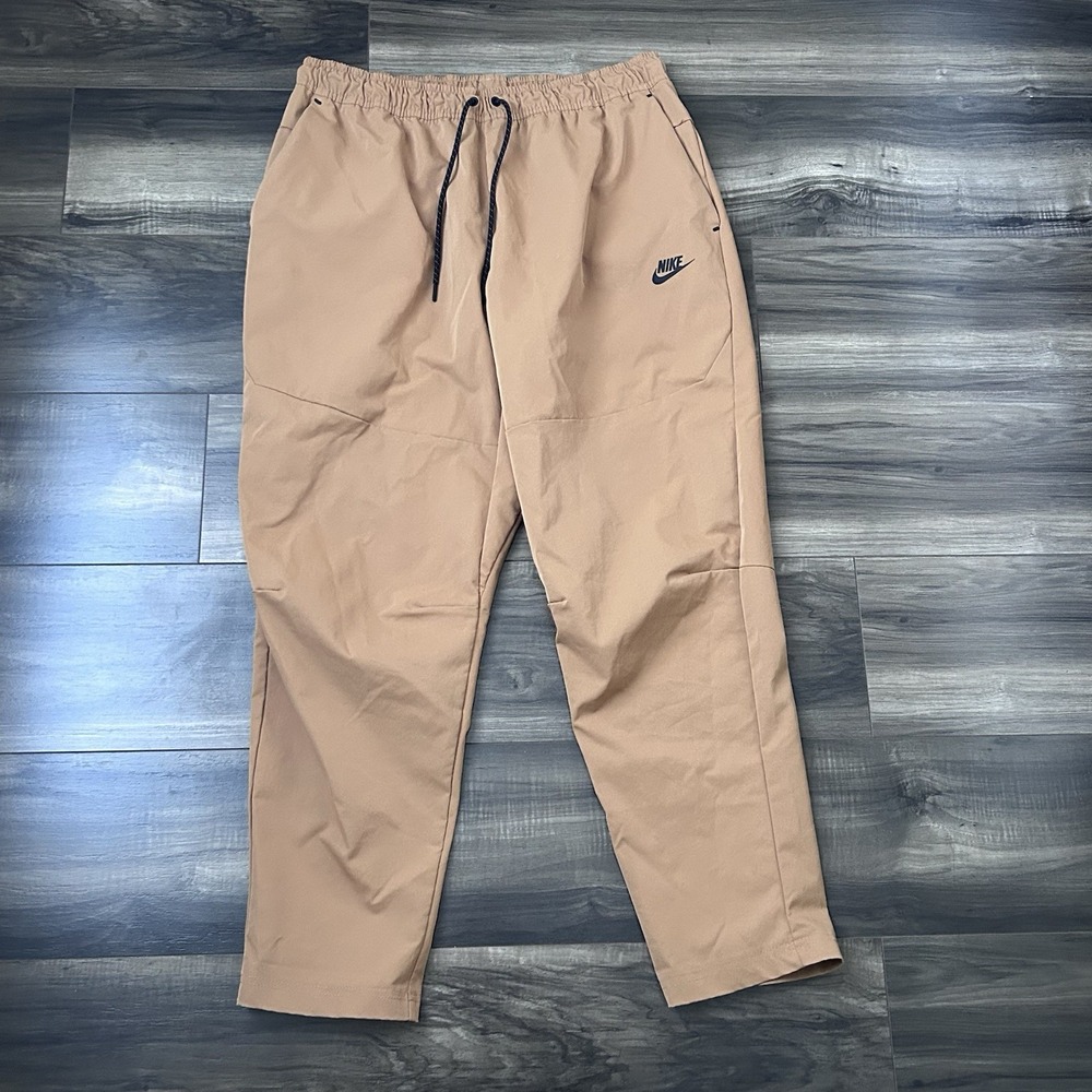 Nike Mens Tech Woven Pants Brown Size XXL Tapered Leg Lightweight CU4483-201